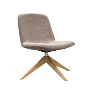 Home armchair black in wood